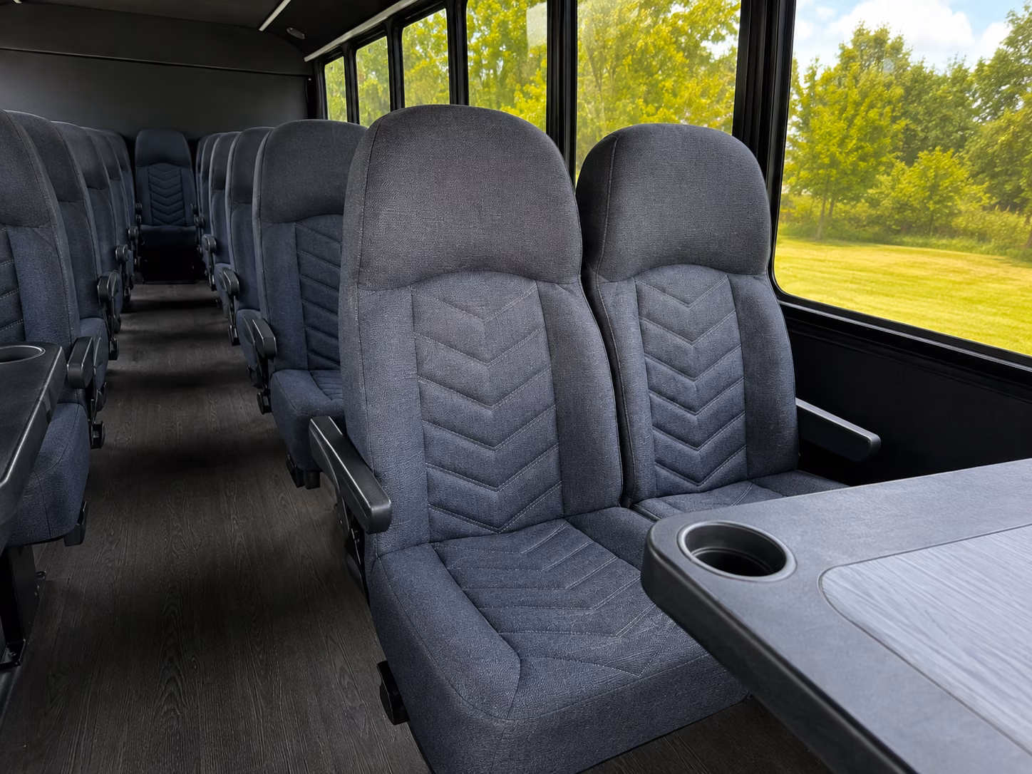 homestead 18 passenger minibus inside