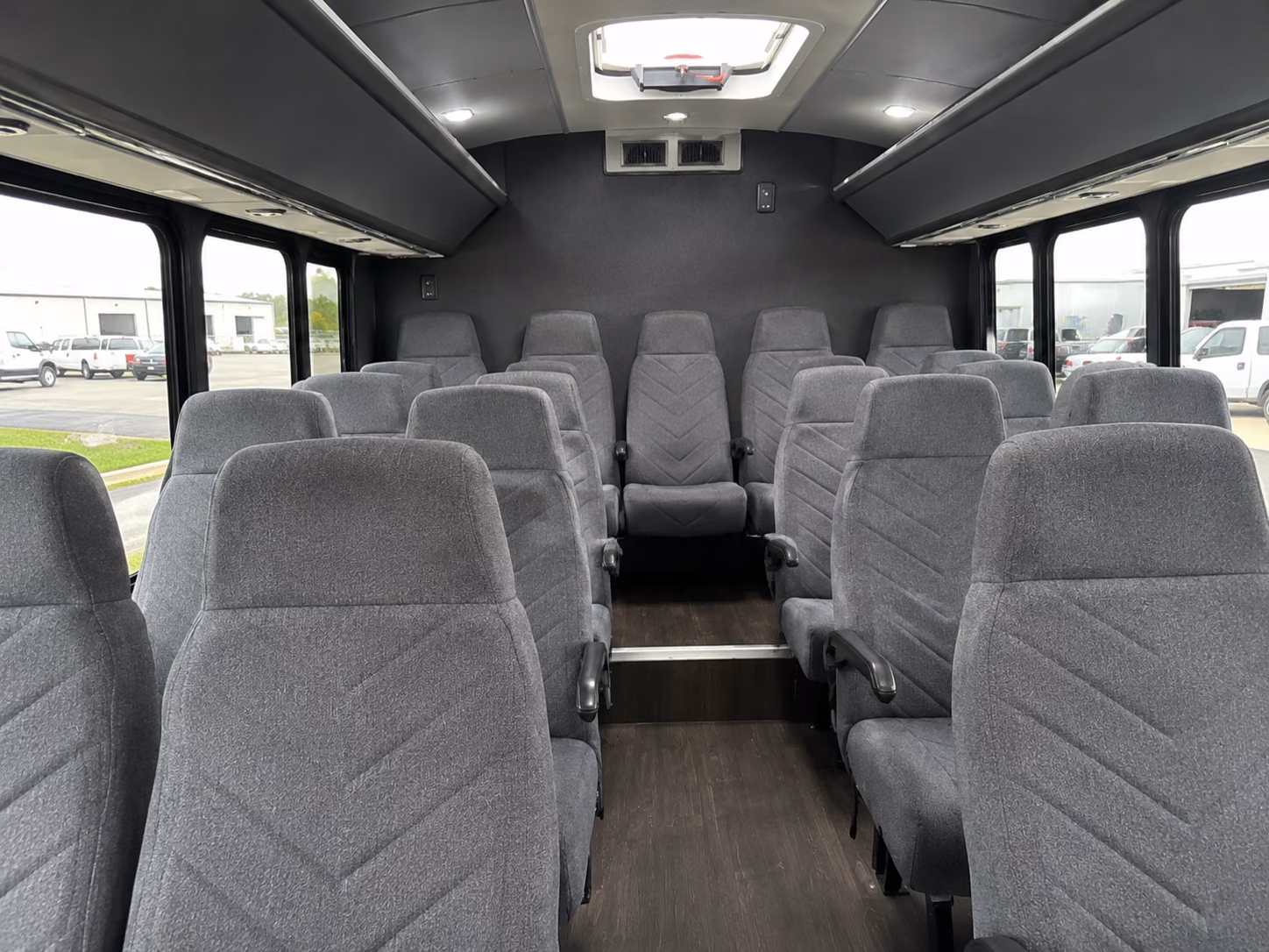 homestead 18 passenger minibus interior