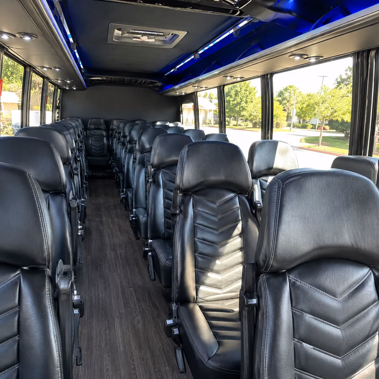 homestead 25 passenger minibus inside