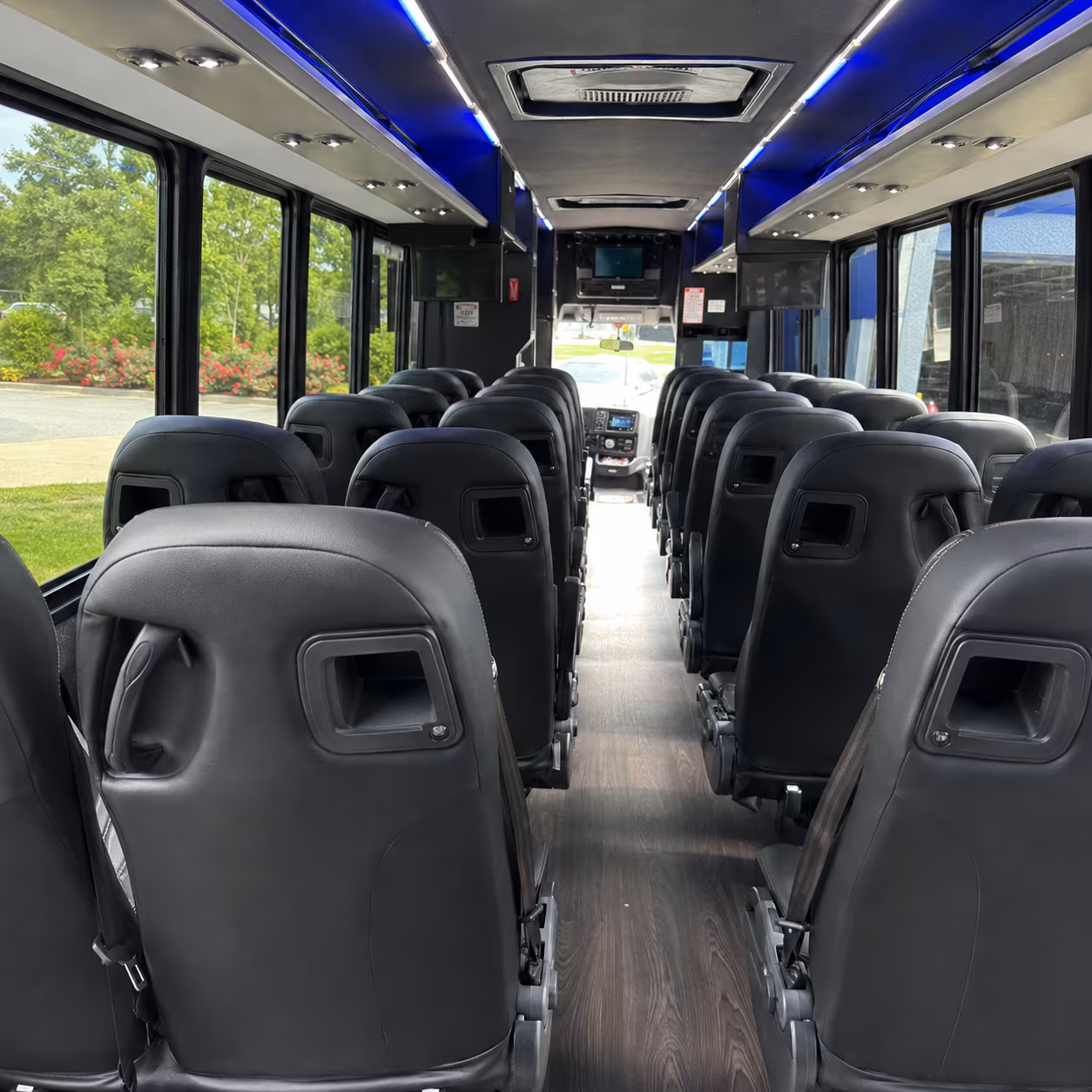 homestead 25 passenger minibus interior