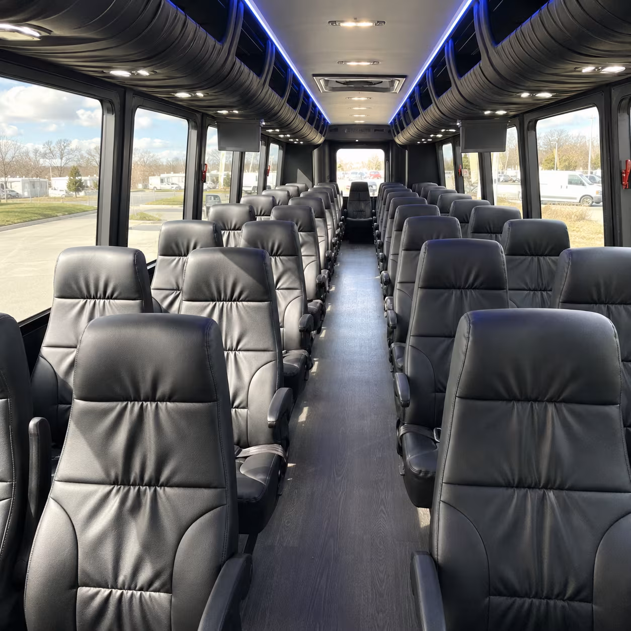homestead 28 passenger minibus inside