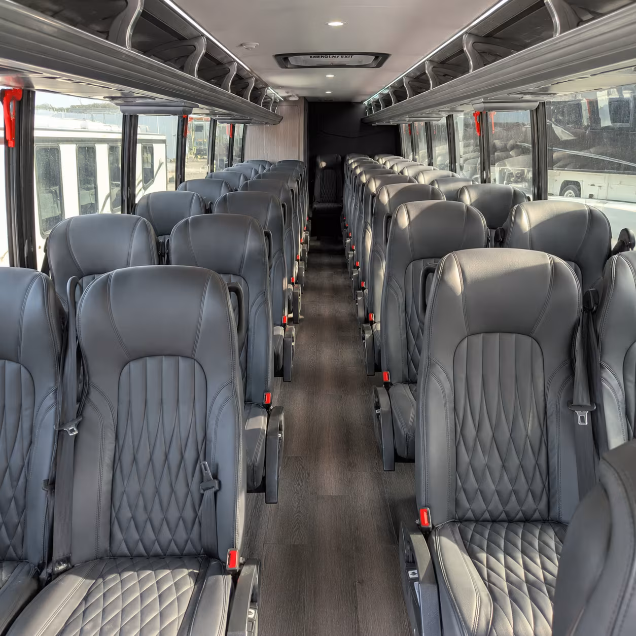 homestead 28 passenger minibus interior