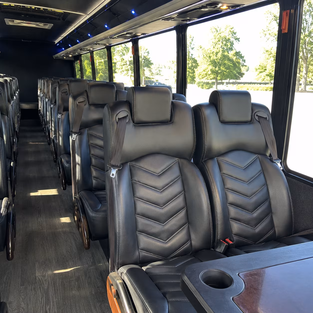 homestead 30 passenger minibus interior