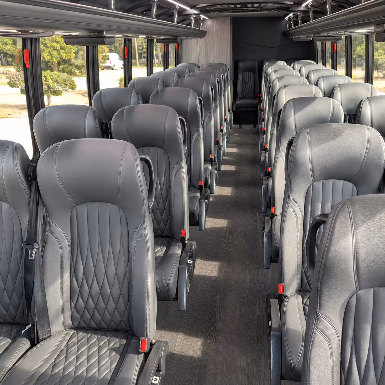 homestead 35 passenger minibus interior