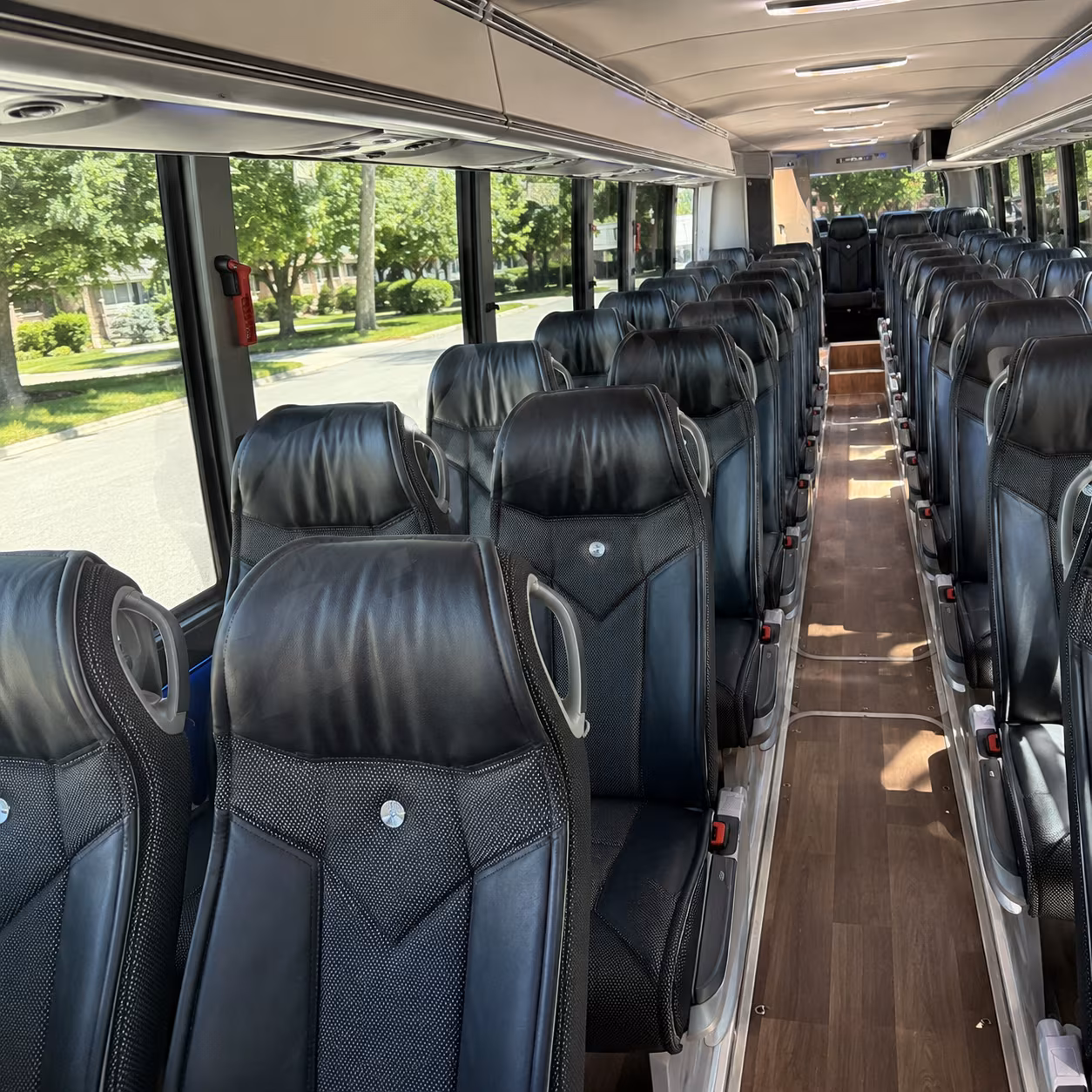 homestead 40 passenger charter bus inside