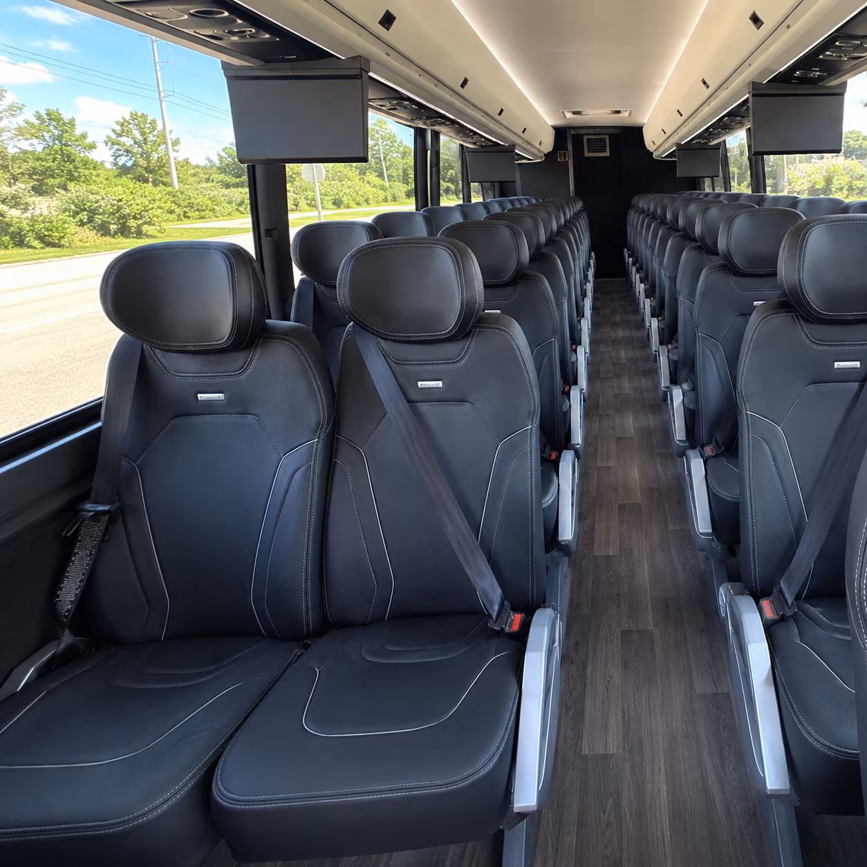 homestead 47 passenger charter bus inside